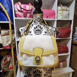 Coach Y2K Green/Beige Canvas Legacy Ali Turn Lock